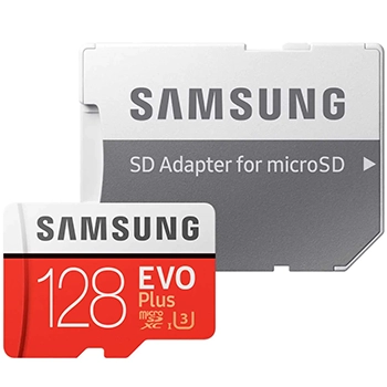 کارت حافظه microSDXC سامسونگ Evo Plus کلاس 10  سرعت 100MBps با آداپتور SD ظرفیت 128GB